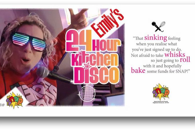 a screenshot of the 24 Hour Kitchen Disco fundraising webpage